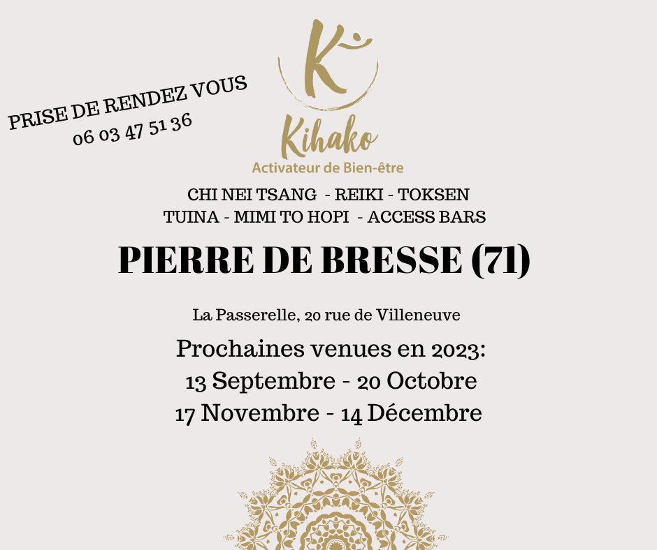 Massage Bresse Jura Kihako a Pierre de Bresse